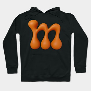 Liquid Type Letter M Hoodie